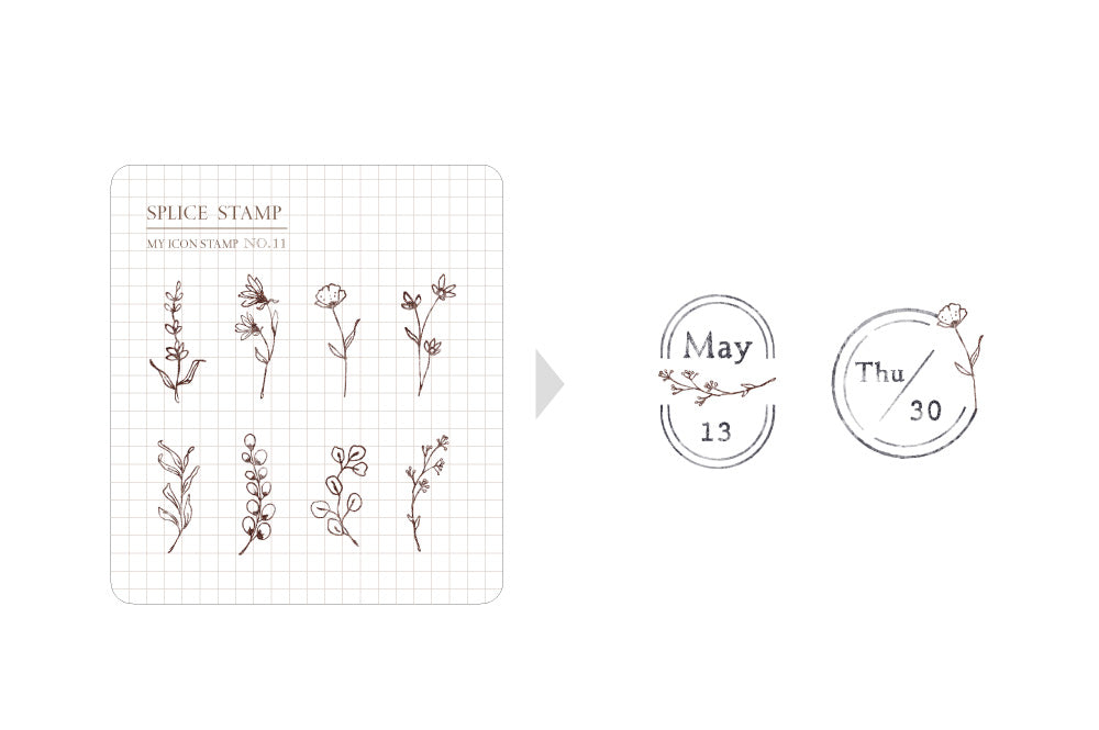 MU - Clear MU Icon Stamps - Flowers