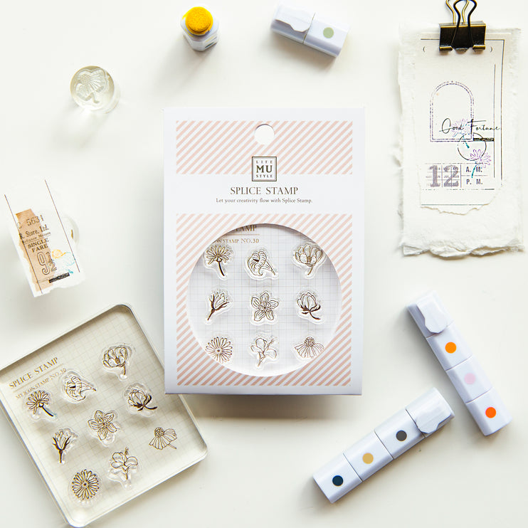 MU - Clear MU Icon Stamps - Flowers