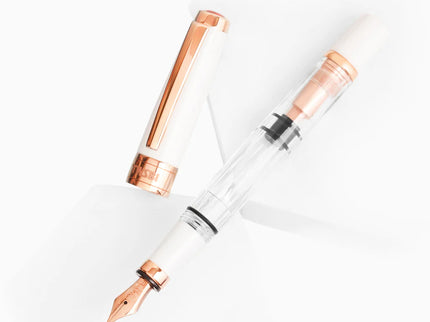 Pluma Fuente Diamond 580 Rose Gold - White