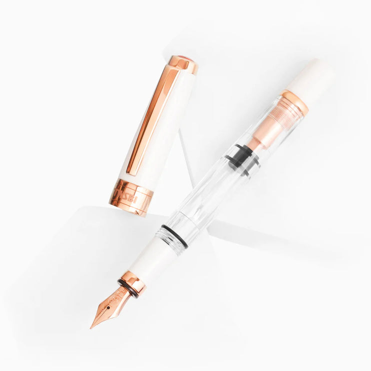 Pluma Fuente Diamond 580 Rose Gold - White