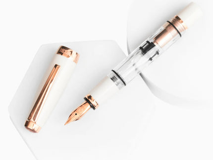 Pluma Fuente Diamond Mini - White Rose Gold II
