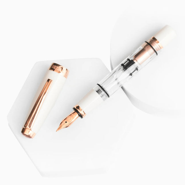 Pluma Fuente Diamond Mini - White Rose Gold II