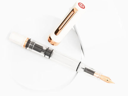 Pluma Fuente Eco Rose Gold - White