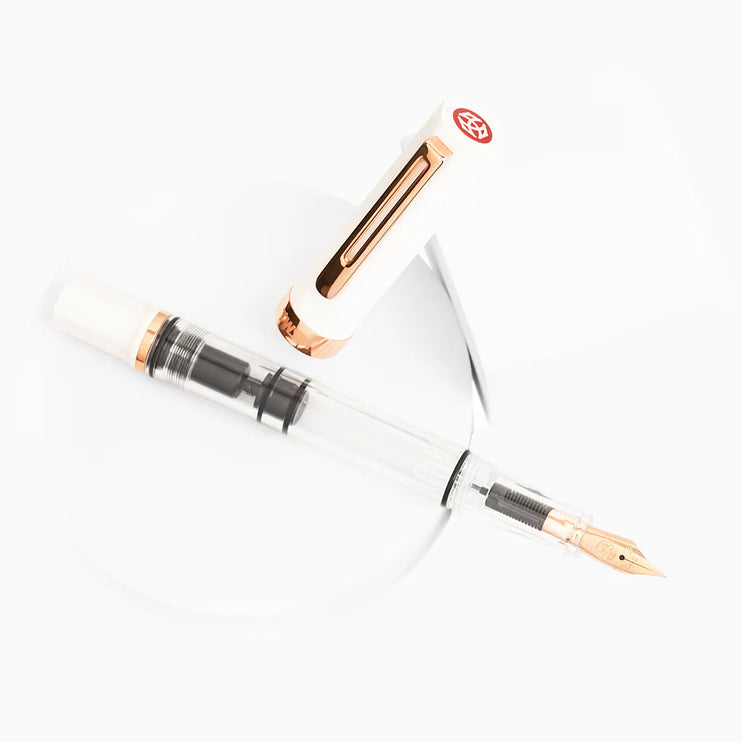 Pluma Fuente Eco Rose Gold - White