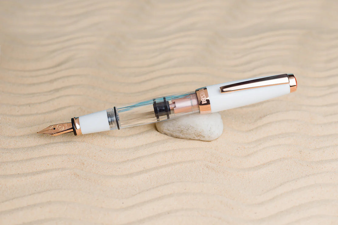 Pluma Fuente Diamond Mini - White Rose Gold II