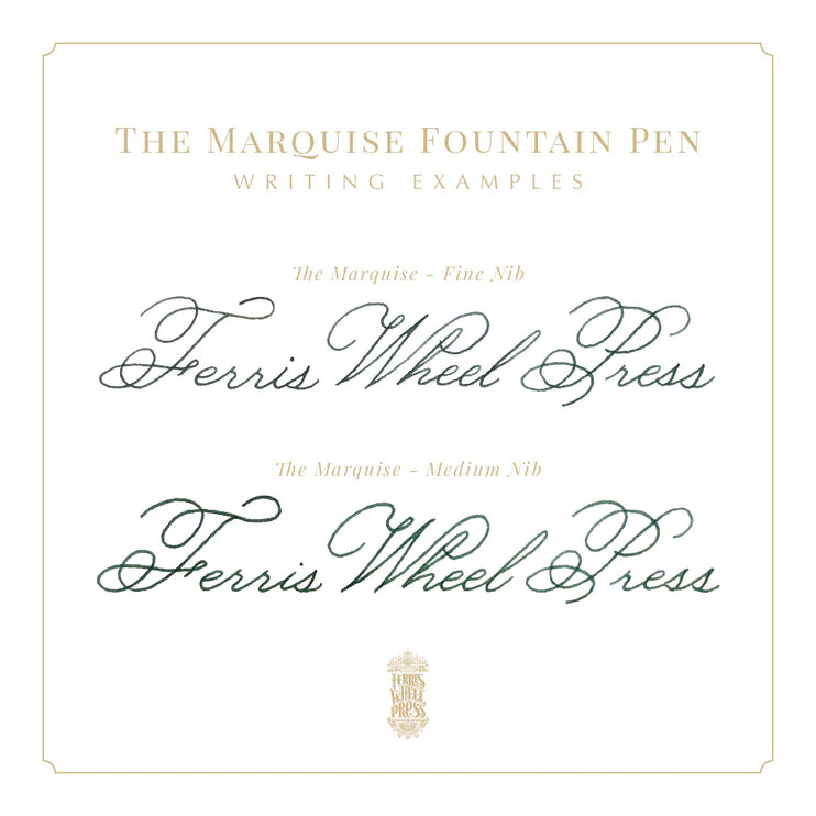 The Marquise Fountain Pen - Pearl Drop Blue (F)