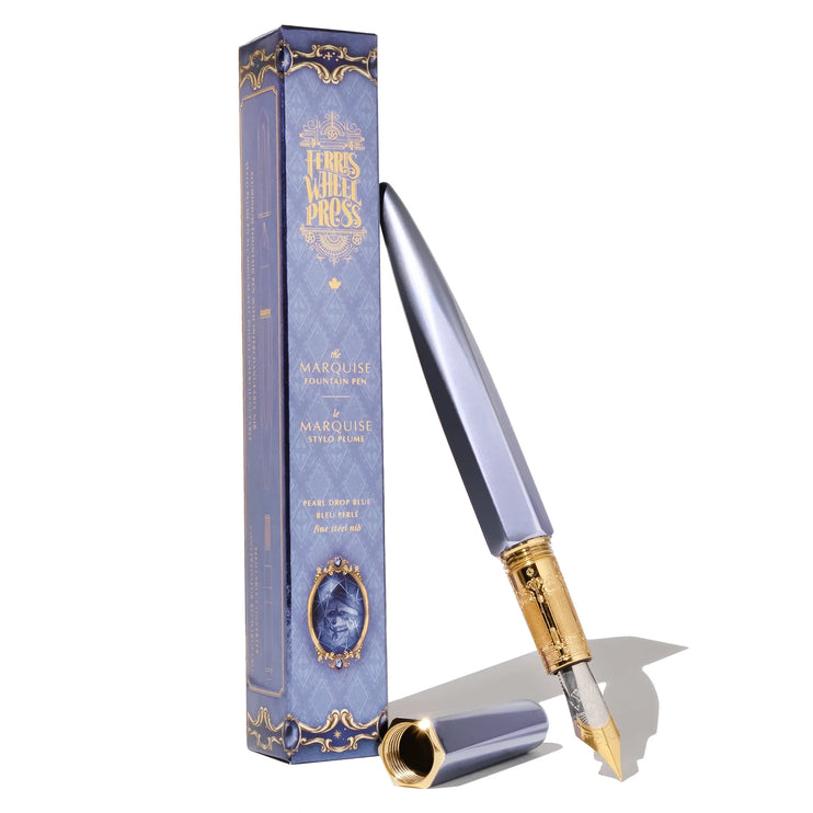 The Marquise Fountain Pen - Pearl Drop Blue (F)