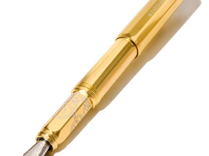 Aluminum Carousel Fountain Pen - Plaited Gold Tress