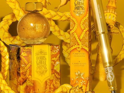 Aluminum Carousel Fountain Pen - Plaited Gold Tress