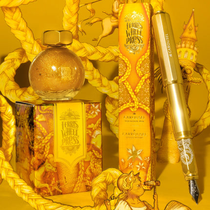 Aluminum Carousel Fountain Pen - Plaited Gold Tress