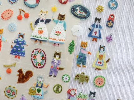 Stickers - Cats and buttons