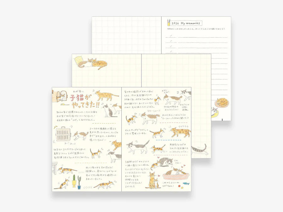 MD Pocket Diary 2026 - Gatos