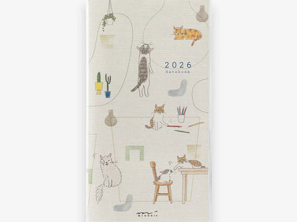 MD Pocket Diary Slim 2026 - Gatos