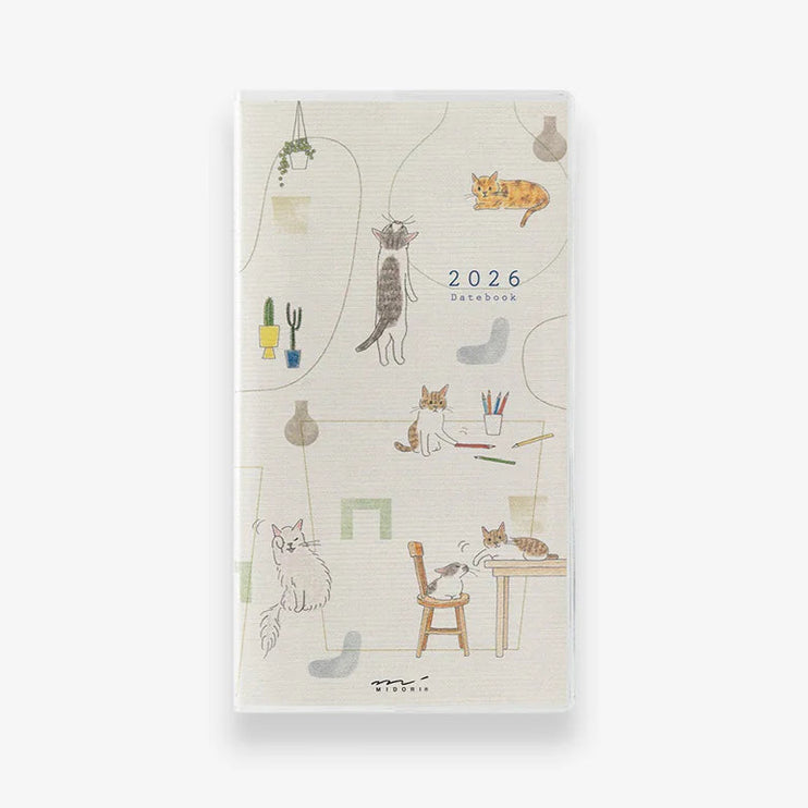 MD Pocket Diary Slim 2026 - Gatos