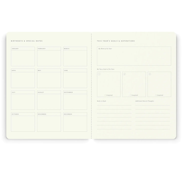 Stitched Monthly Planner - Pink Floral