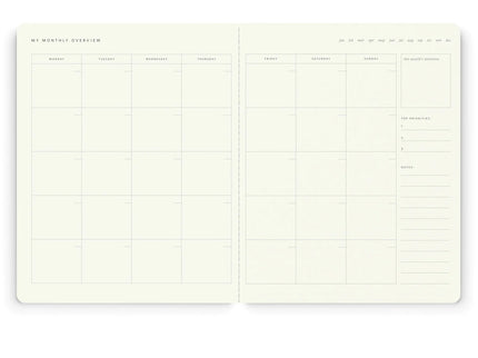 Stitched Monthly Planner - Orange Vine