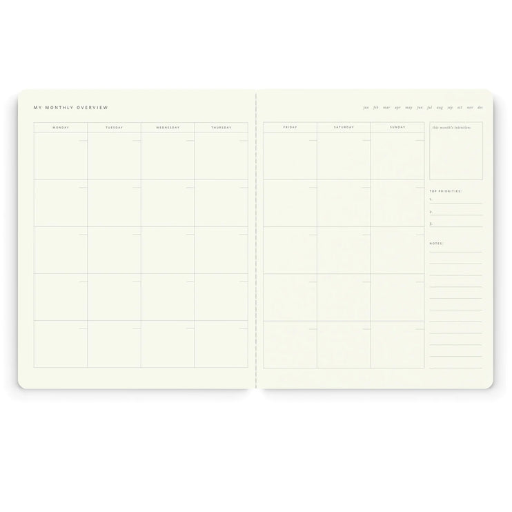 Stitched Monthly Planner - Orange Vine