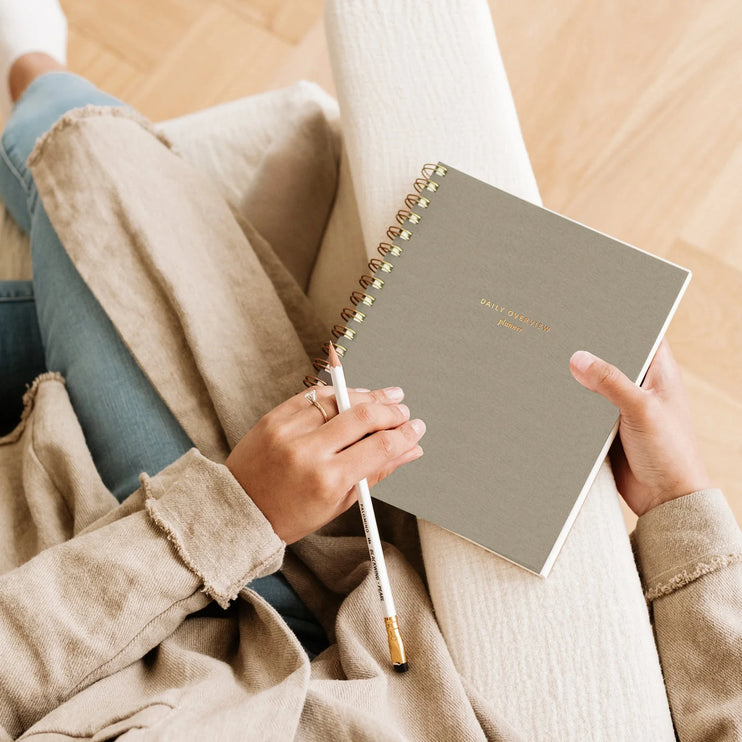Daily Overview Planner - Steel Blue