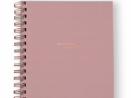 Daily Overview Planner - Dusty Rose