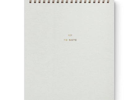 "To Note" Cuaderno Vertical de Líneas - Chalk White