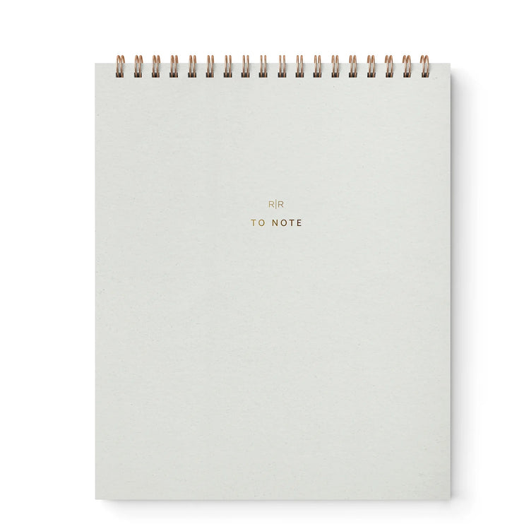 "To Note" Cuaderno Vertical de Líneas - Chalk White