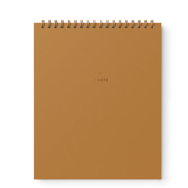"To Note" Cuaderno Vertical de Líneas - Mustard