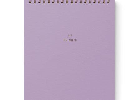 "To Note" Cuaderno Vertical de Líneas - Lavender