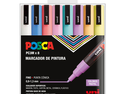 Set de 8 Posca PC-3M - Pastel