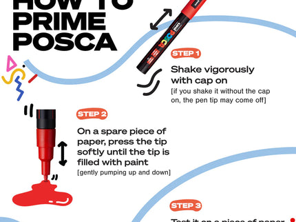 Posca PC5BR - Brush - Set 16