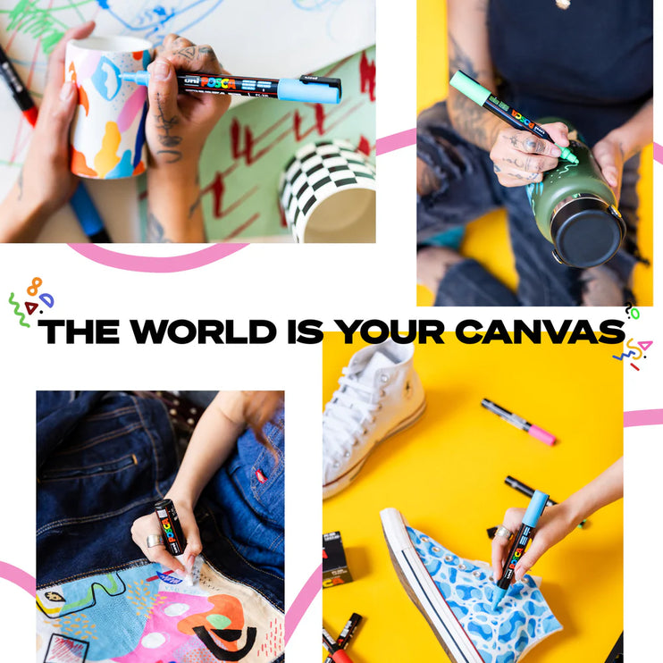 Posca PC5BR - Brush - Set 16