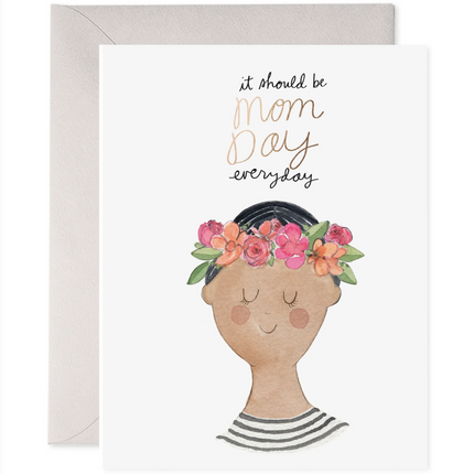 Flower Crown Mom - Tarjeta Día de la Madre