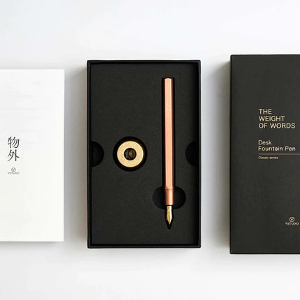 Pluma Fuente de Escritorio - Brass - Negro