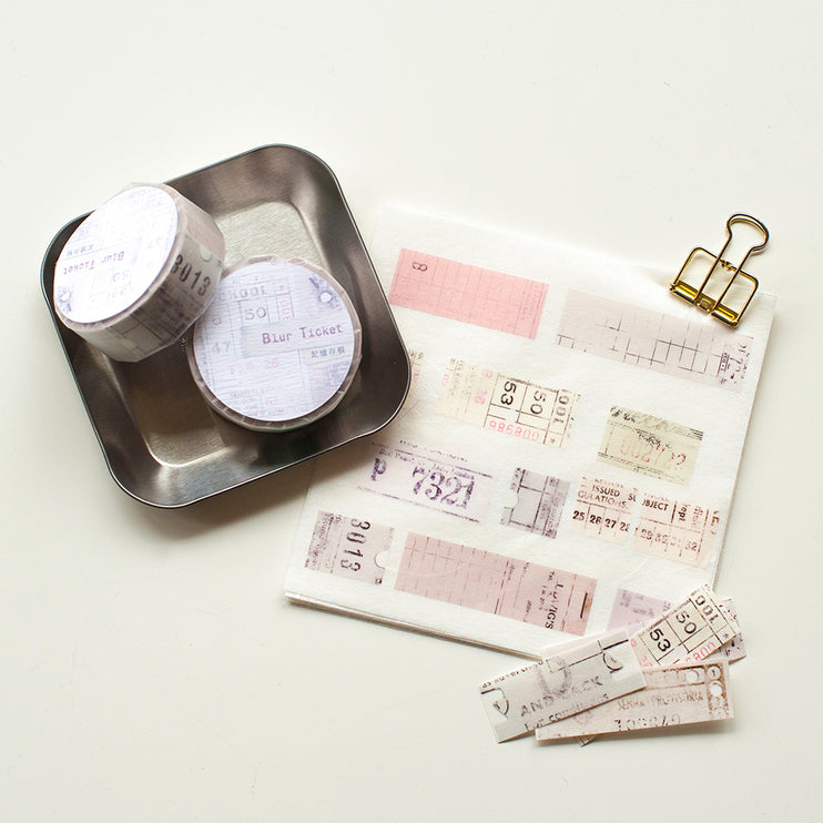 MU - Shape Tape Tear Washi - Letter Blur