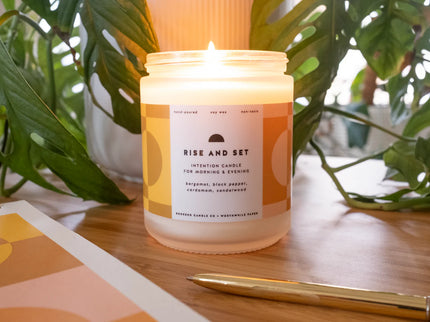 Rise and Set Guided Journal + Candle Set