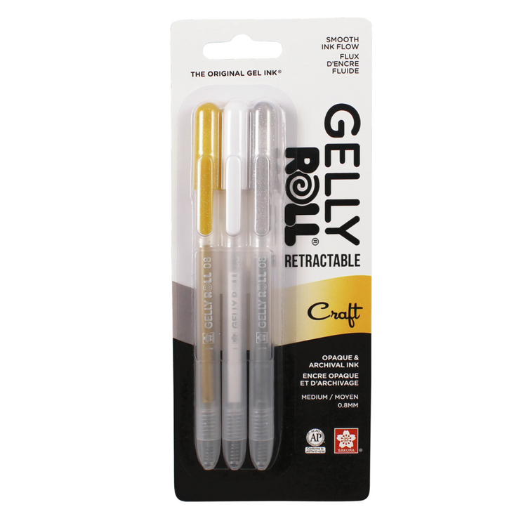 Gelly Roll Retráctil - Set de 3 - Craft