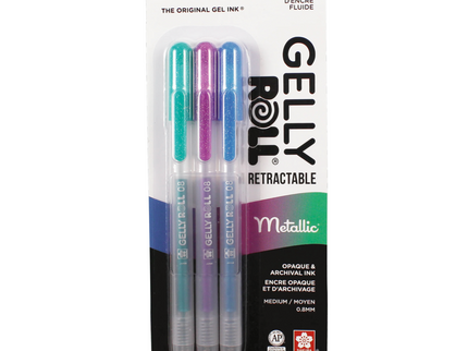 Gelly Roll Retráctil - Set de 3 - Metallic