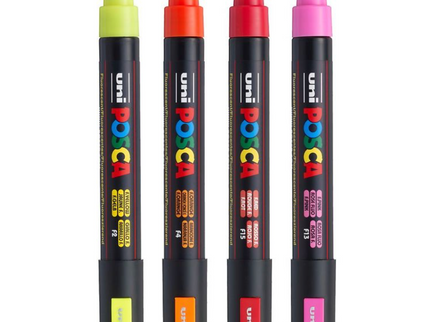 Set de 4 Posca  PC-5M - Neon