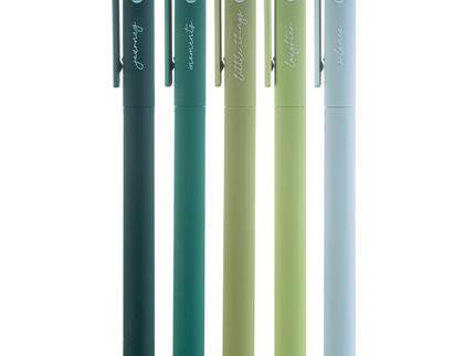 Lapiceros de Gel para Biblia - Set de 5 - Green