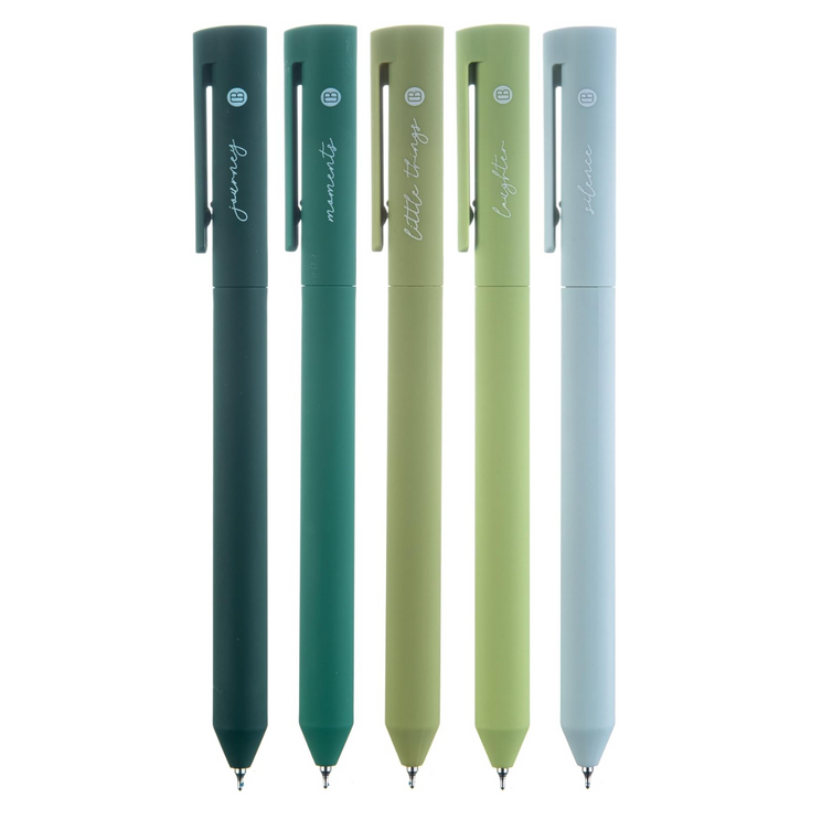 Lapiceros de Gel para Biblia - Set de 5 - Green