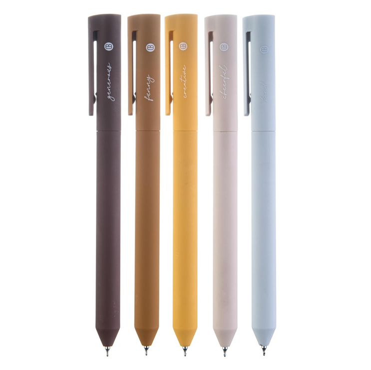 Lapiceros de Gel para Biblia - Set de 5 - Brown