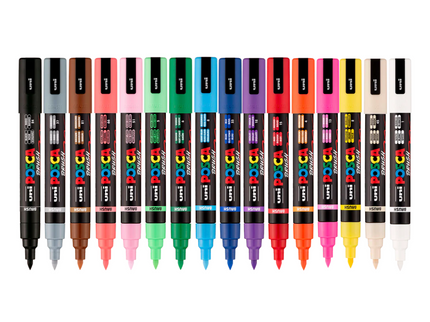 Posca PC5BR - Brush - Set 16