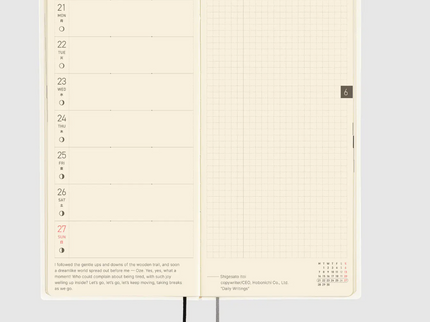 Hobonichi Techo Weeks 2027 - White Line - Black