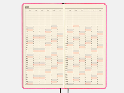 Hobonichi Techo Weeks 2027 - Colors - Pink Sapphire