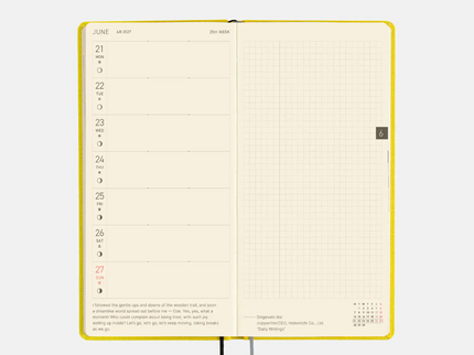 Hobonichi Techo Weeks 2027 - Colors - Canaria Yellow