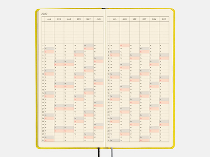 Hobonichi Techo Weeks 2027 - Colors - Canaria Yellow
