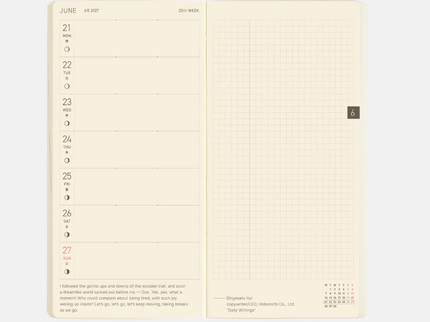 Hobonichi Techo Weeks MEGA 2027 - Sneaker - Lime Green