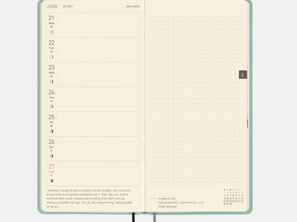 Hobonichi Techo Weeks 2027 - Paper Series - Frosty Jade