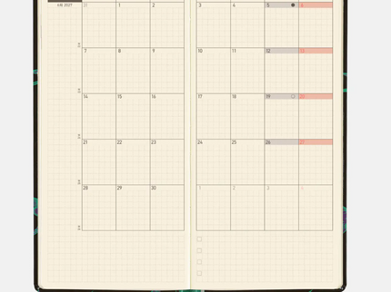 Hobonichi Techo Weeks 2027 - Natal Design - Lucky Swallow