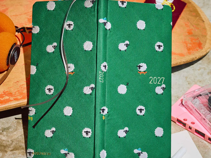 Hobonichi Techo Weeks 2027 - Bow and Tie - Sheep Sheep Sheep