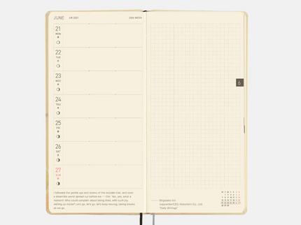 Hobonichi Techo 2027 Weeks - Akiko Miyakoshi - Once, in spring
